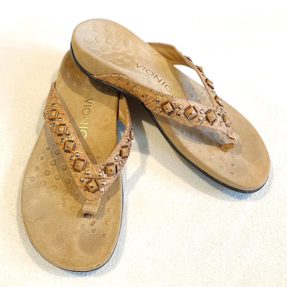 EUC Women's Vionic Floriana Flip Flop Sandals with Arch Support Size 5 - Picture 1 of 8